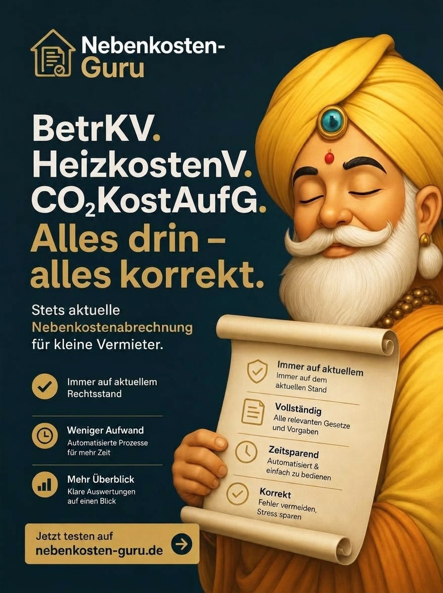 BetrKV, HeizkostenV, CO₂KostAufG - immer auf aktuellem Rechtsstand